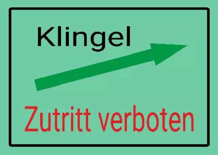 Warnschild Warnung - Zutritt verboten Klingen - Zutritt verboten Bild