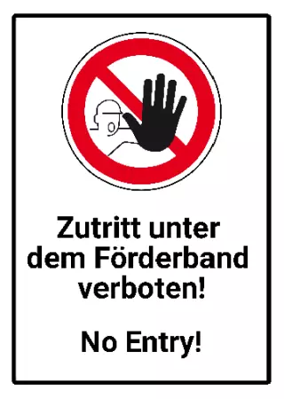 Warnschild Warnung - Zutritt verboten No Entry! Bild