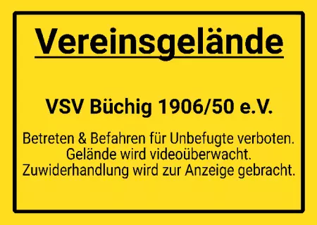 Warnschild Warnung - Zutritt verboten Vereinsgelände Bild